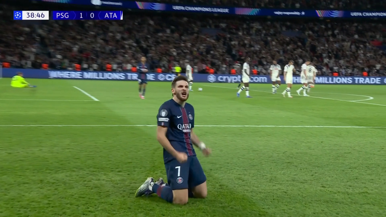 Tor - 2:0 Khvicha Kvaratskhelia (39.) | PSG-ATA - Sky Sport Austria