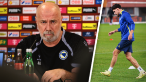 Der bosnische Teamchef Sergej Barbarez blickte am Montagabend euphorisch auf das Entscheidungsspiel in der WM-Qualifikat