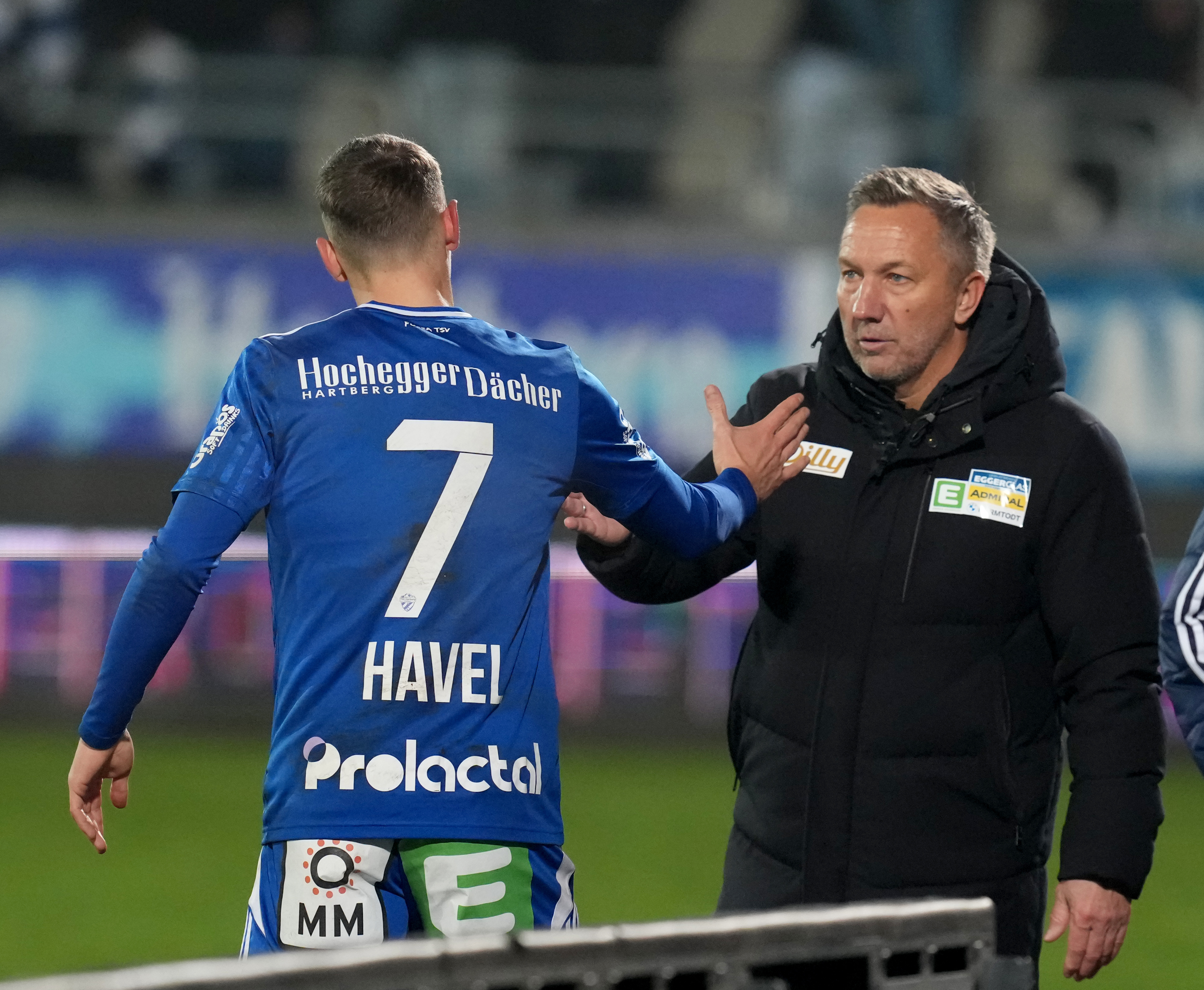 Auch dank Trainer Manfred Schmid und Stürmer Elias Havel läuft es aktuell in Hartberg richtig gut