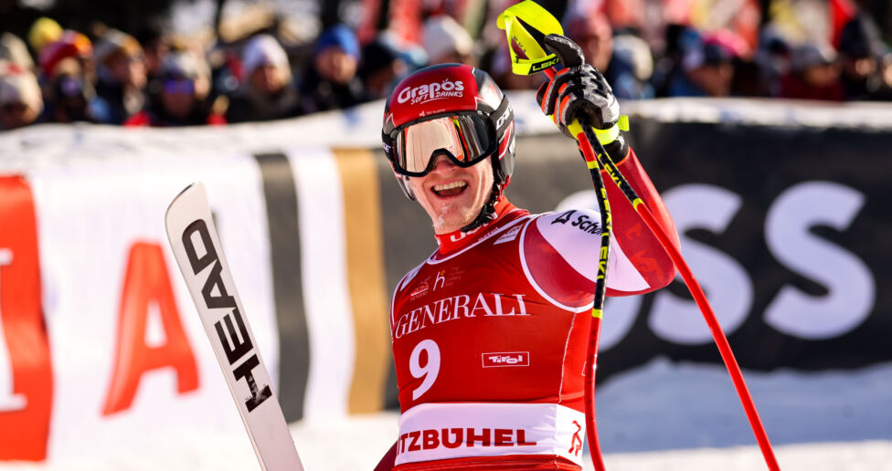 Stefan Babinsky (Bild) hält den Ball auch nach seinem Stockerlplatz im Kitzbühel-Super-G flach