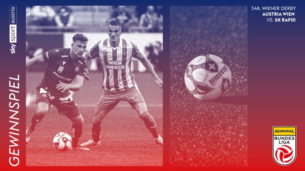 Das 348. Wiener Derby steht vor der Tür und bei Sky Sport Austria gibt es wieder ein großes Gewinnspiel