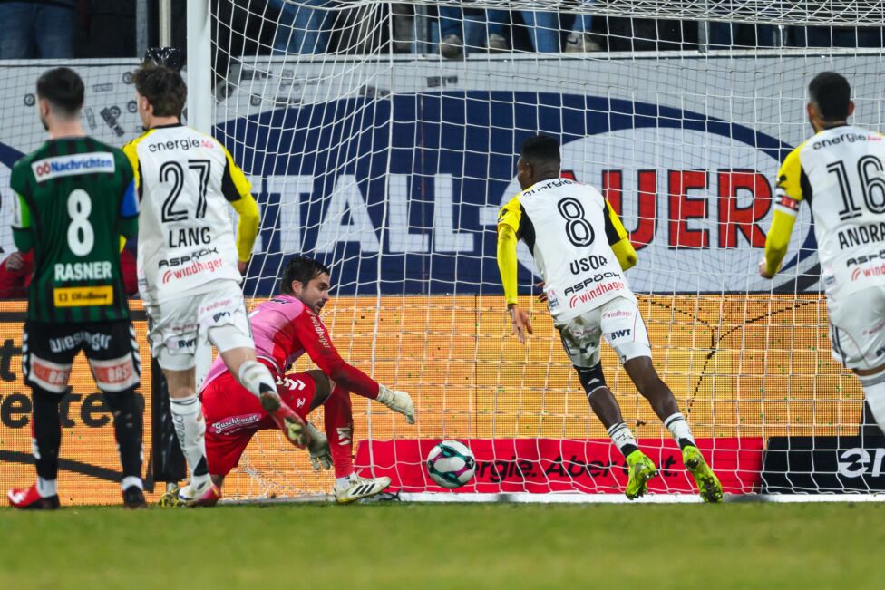Der LASK hat am Samstag in letzter Sekunde die erste Niederlage seit dem Amtsantritt von Trainer Dietmar Kühbauer vermie