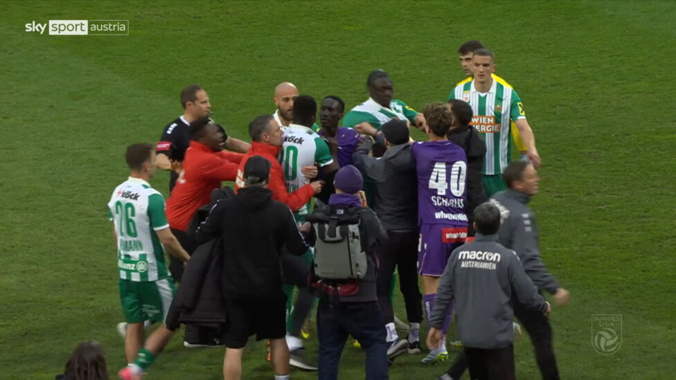 Konflikt nach Abpfiff: Rudelbildung beim 349. Wiener Derby