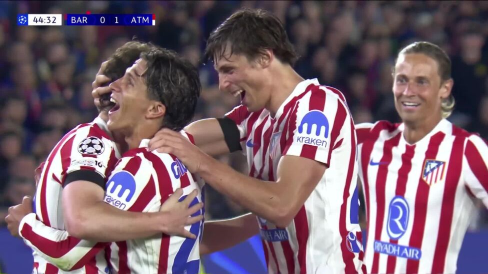 Tor – Julian Alvarez 0:1 (45.) | BAR-ATM