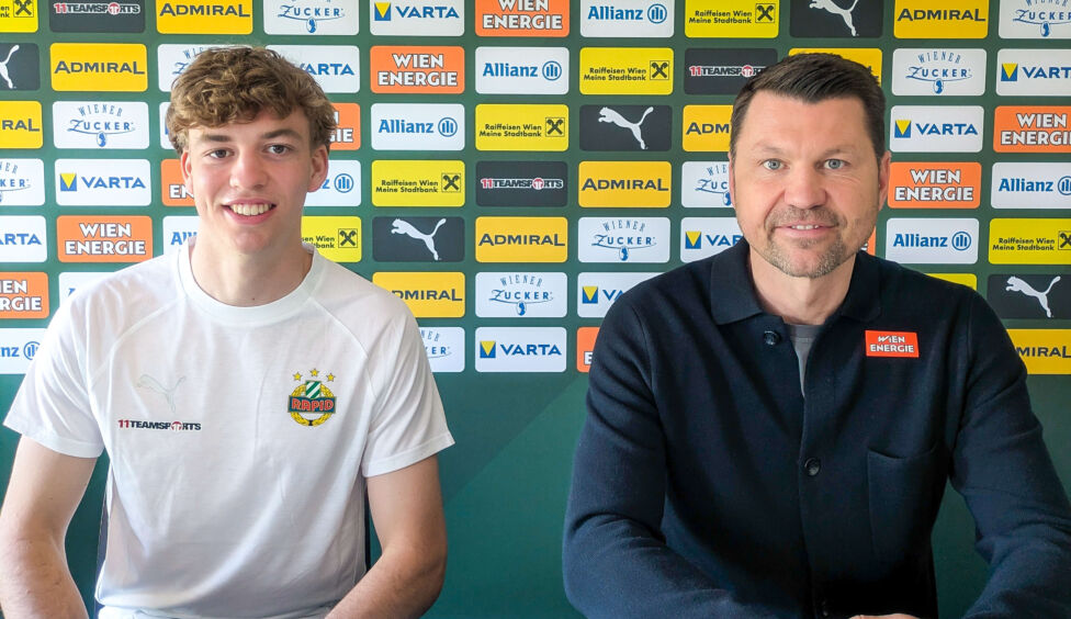 Der SK Rapid bindet ein weiteres Talent aus den eigenen Reihen: Innenverteidiger Paul Ertl hat seinen ersten Vertrag unt