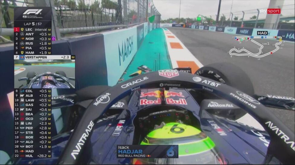 Hadjar crasht in die Wand & ärgert sich tierisch | In-Race Video