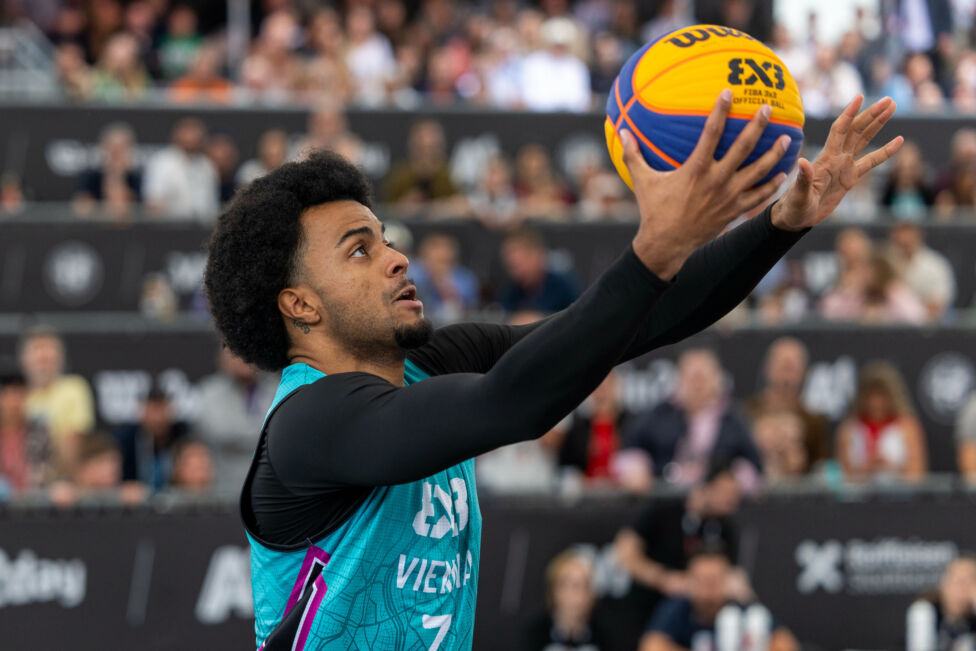 Das Team Vienna ist beim 3x3-Basketball-Heimturnier der World Tour am Wiener Heumarkt wie im Vorjahr im Viertelfinale ge