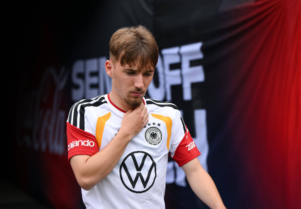 DFB-Youngster Lennart Karl hat sich beim Abschlusstraining am Freitag vor der WM-Generalprobebe in Chicago gegen die USA