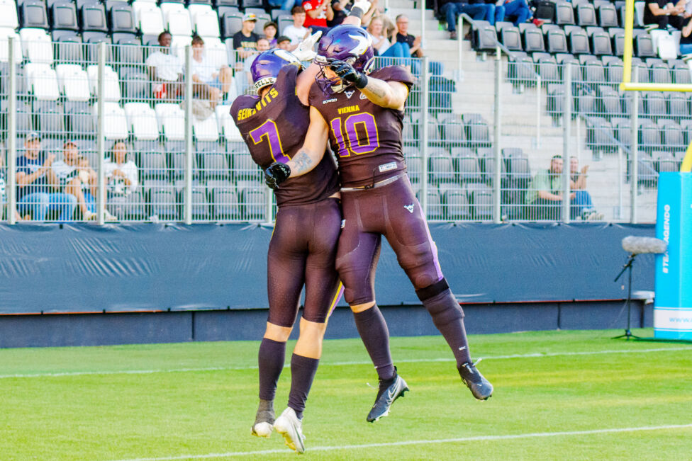 Die Footballer der Vienna Vikings haben sich auch in ihrem fünften Saisonspiel der neuen AFLE schadlos gehalten.