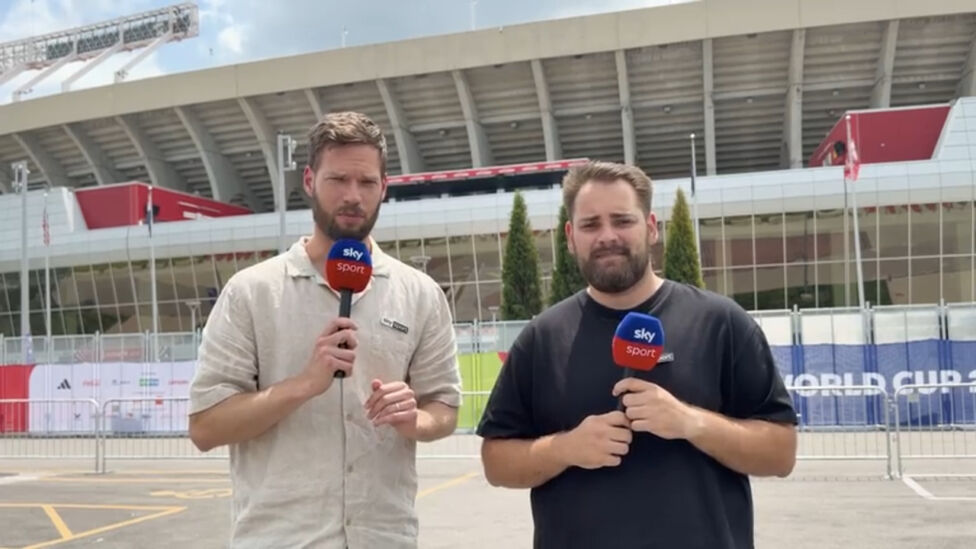 Das Sky-Reporterduo Johannes Brandl und Labinot Spahiu ist in Kansas City angekommen - und ist begeistert von der Arena.