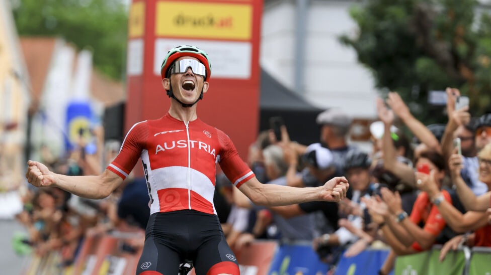 Radprofi Gregor Mühlberger hat am Mittwoch gleich zum Auftakt der 75. Tour of Austria seinen Anspruch auf den Gesamtsieg