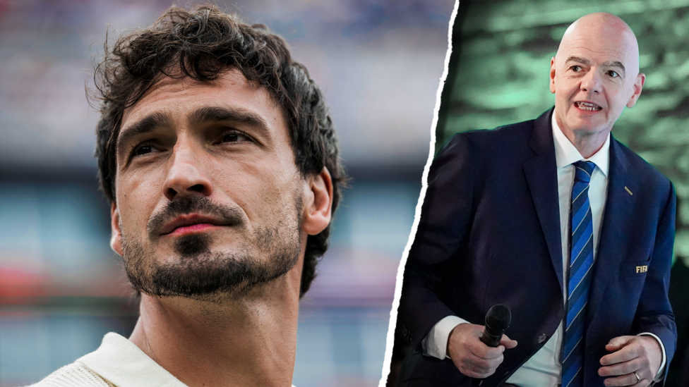 Dortmund-Legende Mats Hummels (Bild links) hat FIFA-Präsident Gianni Infantino (Bild rechts) für dessen inzwischen gepla
