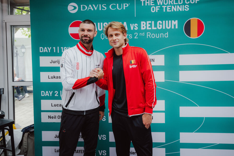 Die Auslosung für den Davis-Cup-Länderkampf Österreich gegen Belgien hat am Donnerstag genau unter dem Wiener Riesenrad 