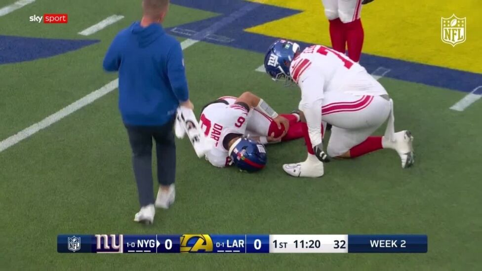 Nächster Quarterback verletzt! Giants bangen um Dart nach Zusammenprall