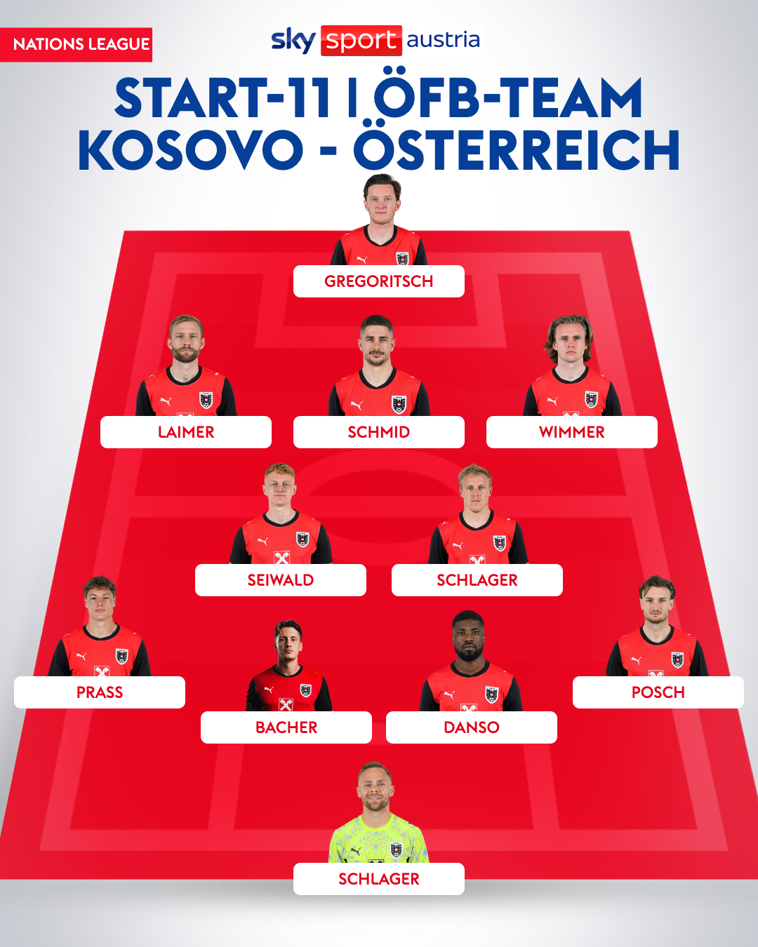 So startet das ÖFB-Team gegen den Kososvo